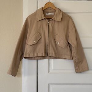Zara Beige Utility Jacket